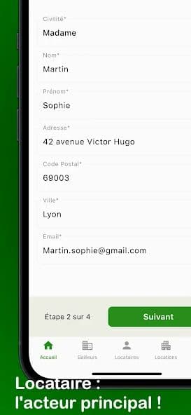 Ajouter un locataire — application Receipt2Go